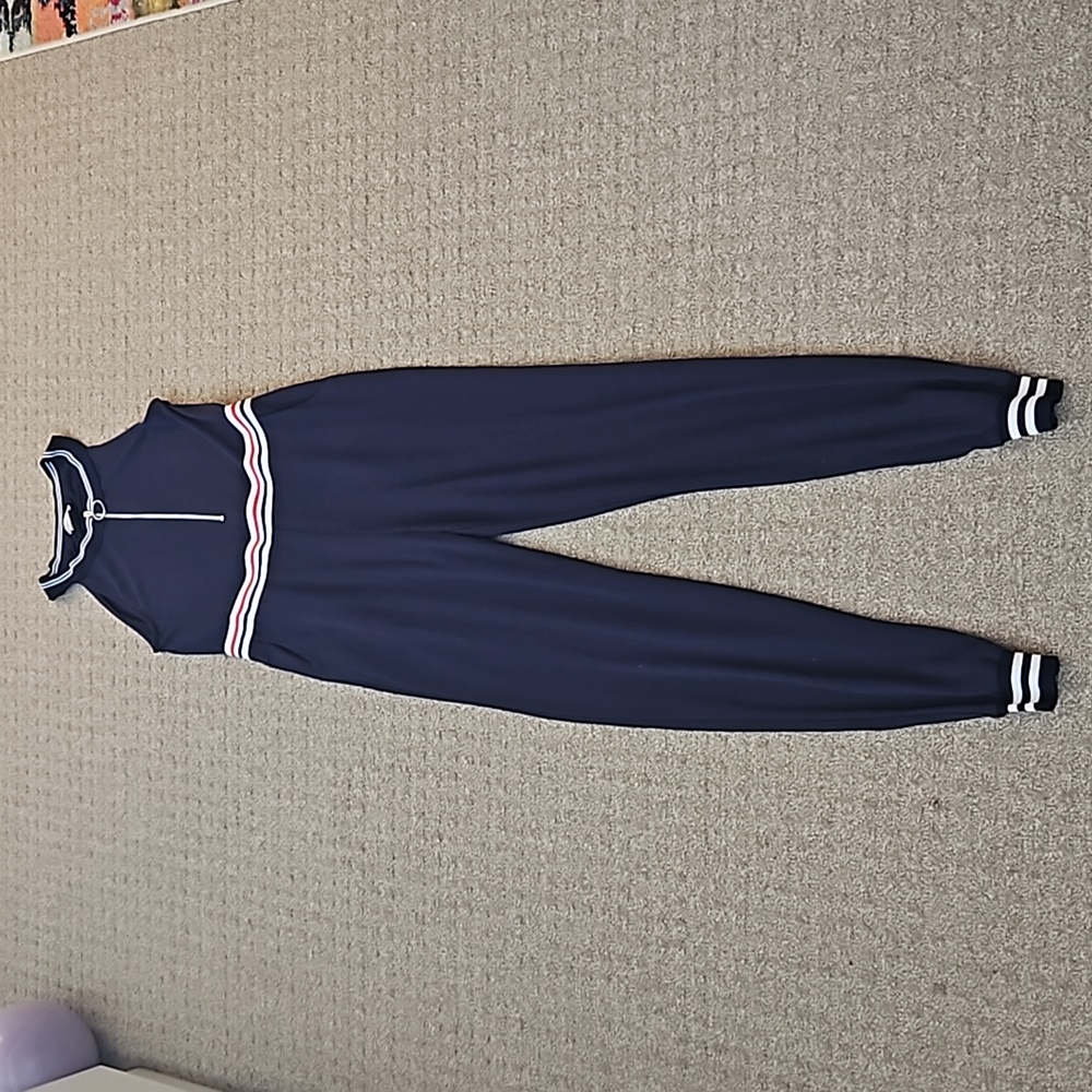 Venus Striped Jumpsuit, Sz: M, Color Navy, NWOT
